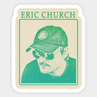 eric church - green solid style, Sticker